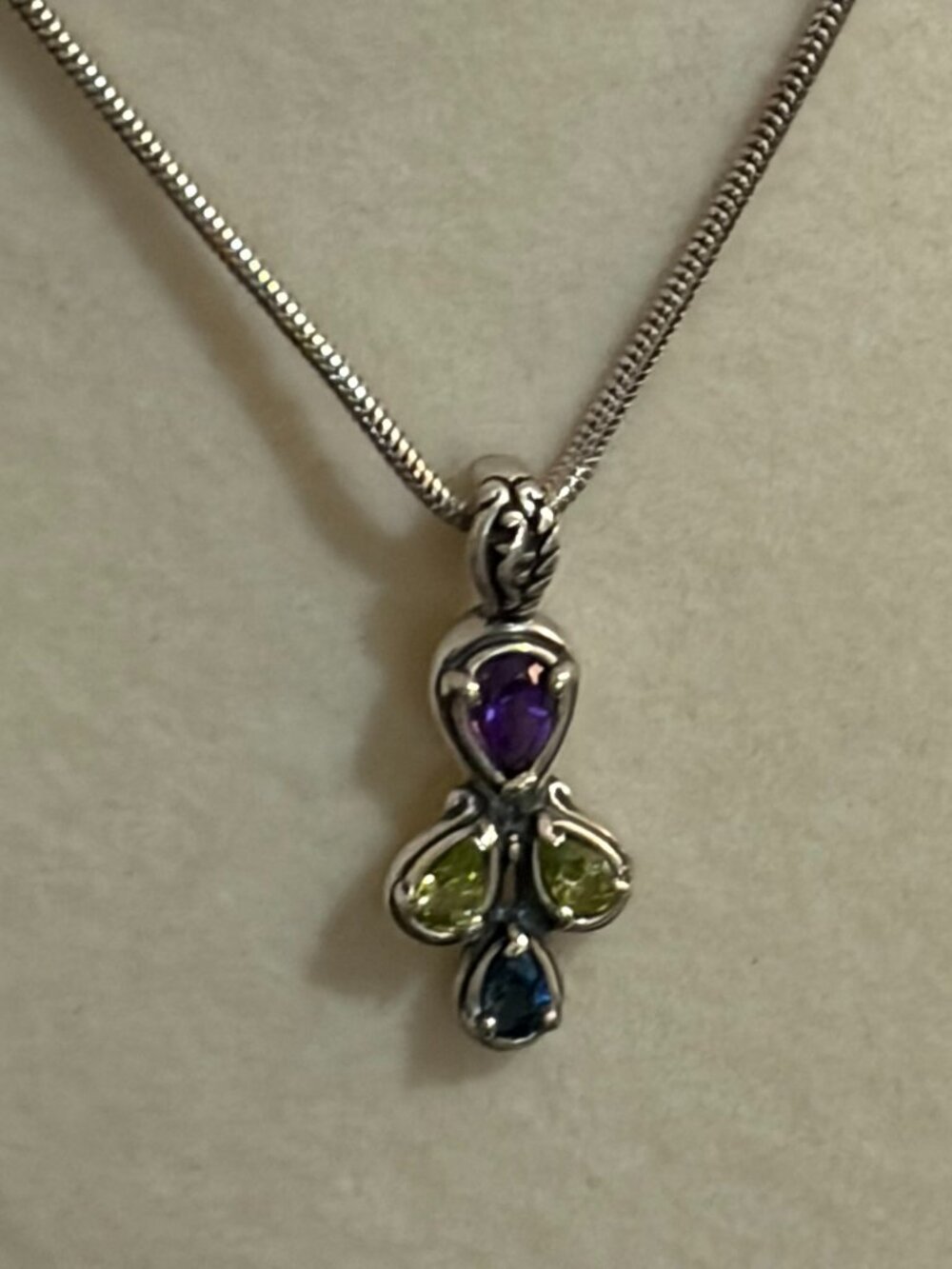 Carolyn Pollack multi-gemstone pendant